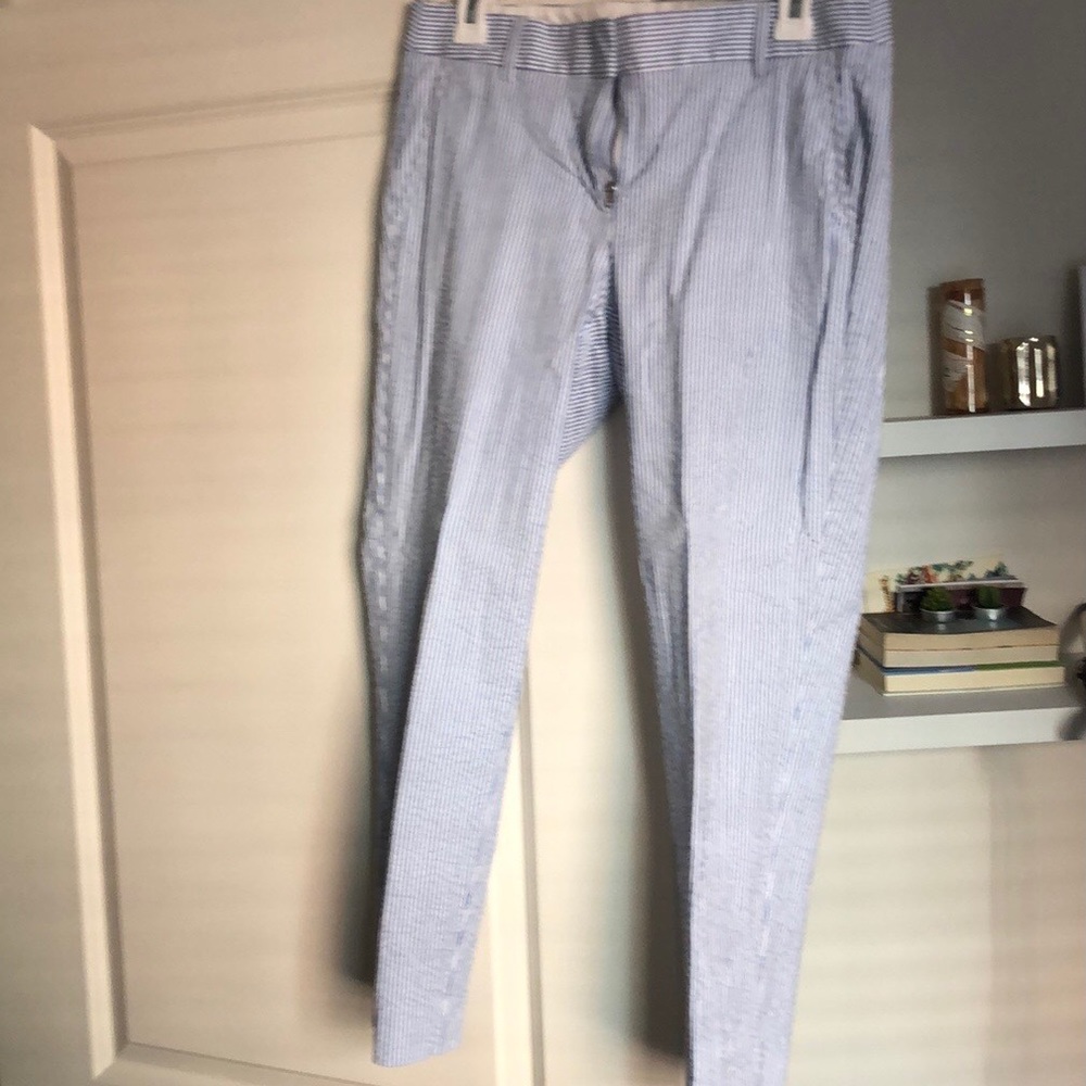 JCrew Seersucker Cropped pants